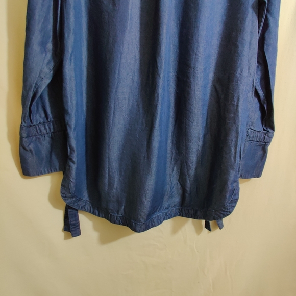 BANANA REPUBLIC Women's Parker Blue Long Sleeve Button Up Collared Shirt M - Picture 10 of 12